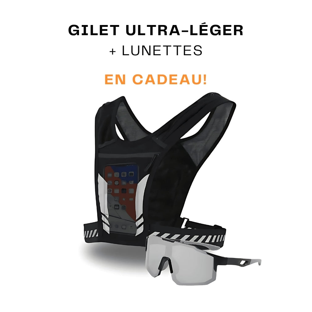 Gilet ultra-léger + lunettes de sport GRATUITES