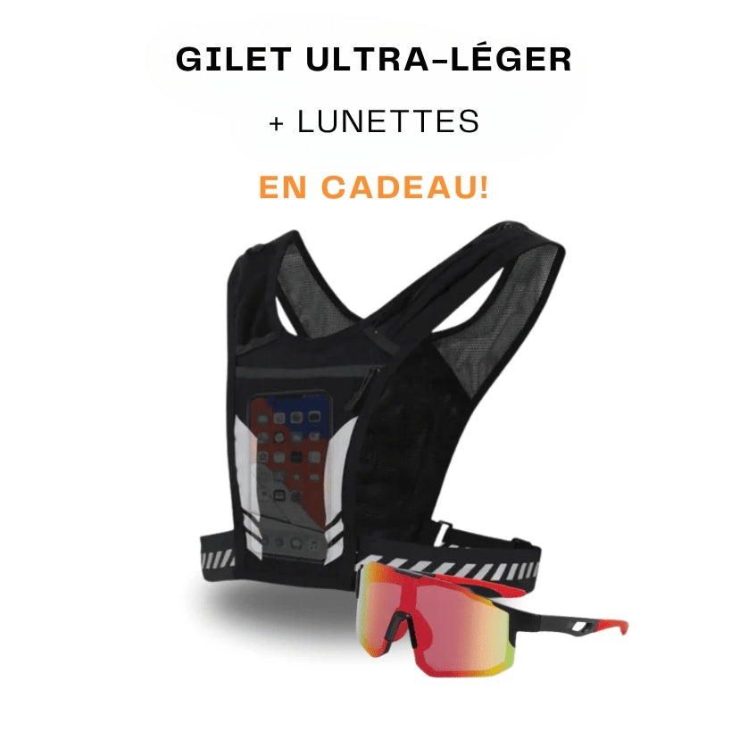 Gilet ultra-léger + lunettes de sport GRATUITES