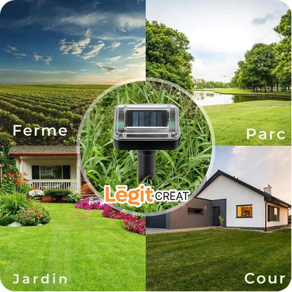 Anti-Nuisibles Ultrasonique Solaire – Protection 24h/24, même sous la pluie !