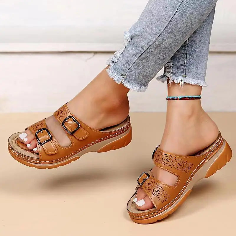 Sandale Orthopédique Femme à Boucle